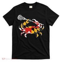 Maryland State Flag Crab Lacrosse Complete Stick & Girl T-Shirt thumb 0