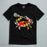 Maryland State Flag Crab Lacrosse Complete Stick & Girl T-Shirt thumb 5