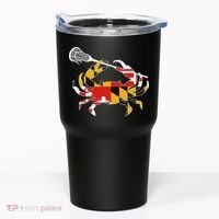 Maryland State Flag Crab Lacrosse Complete Stick & Girl Tumbler thumb 0