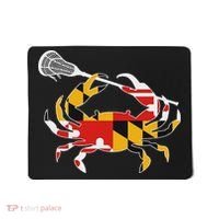 Maryland State Flag Crab Lacrosse Complete Stick & Girl Mousepad thumb 0