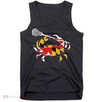 Maryland State Flag Crab Lacrosse Complete Stick & Girl Tank Top thumb 0