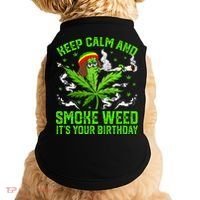 Marijuana Smoker Funny Weed Birthday Party Cannabis Stoner Doggie Tank thumb 0