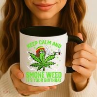Marijuana Smoker Funny Weed Birthday Party Cannabis Stoner Coffee Mug thumb 3