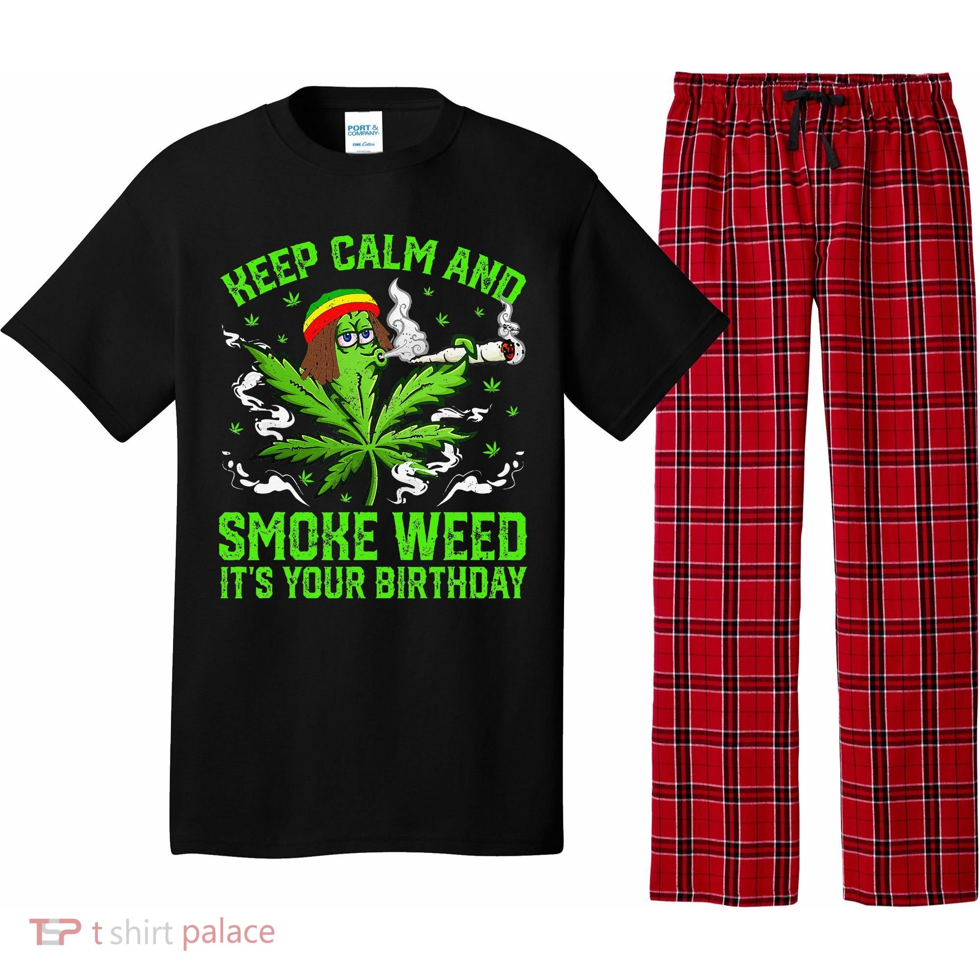 Marijuana Smoker Funny Weed Birthday Party Cannabis Stoner Pajama Set