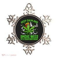 Marijuana Smoker Funny Weed Birthday Party Cannabis Stoner Ornament thumb 0