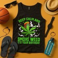 Marijuana Smoker Funny Weed Birthday Party Cannabis Stoner Tank Top thumb 4