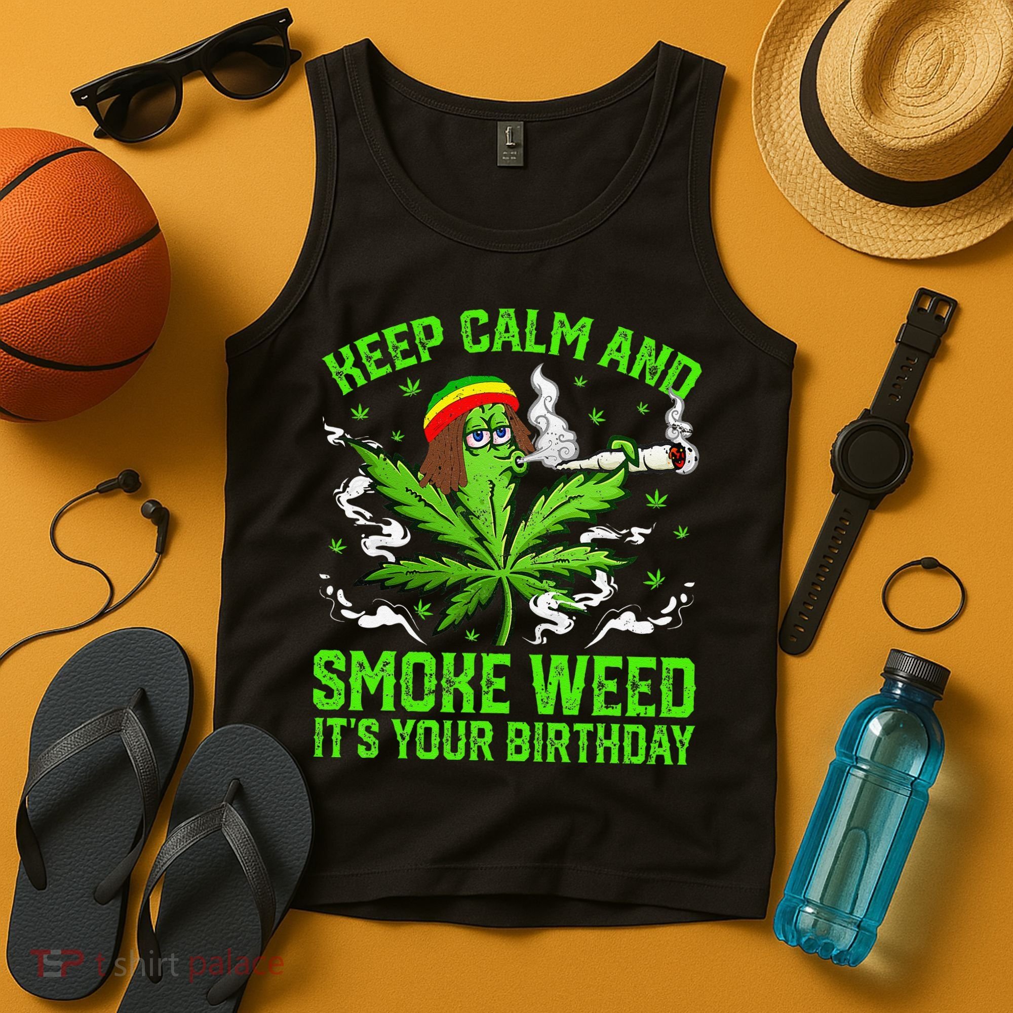 Marijuana Smoker Funny Weed Birthday Party Cannabis Stoner Tank Top