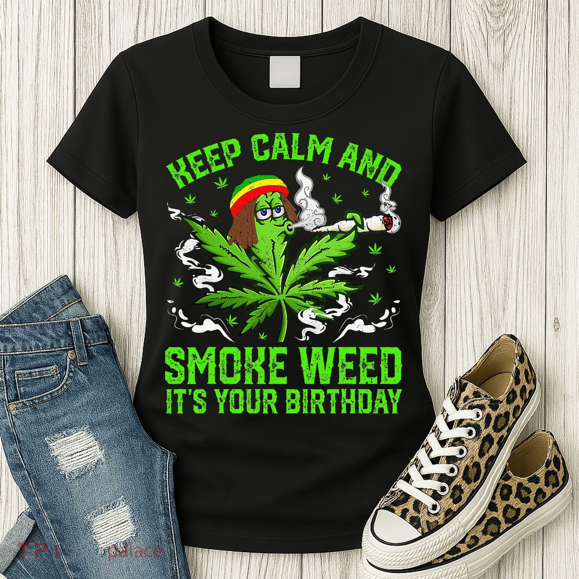 Marijuana Smoker Funny Weed Birthday Party Cannabis Stoner Women's T-Shirt