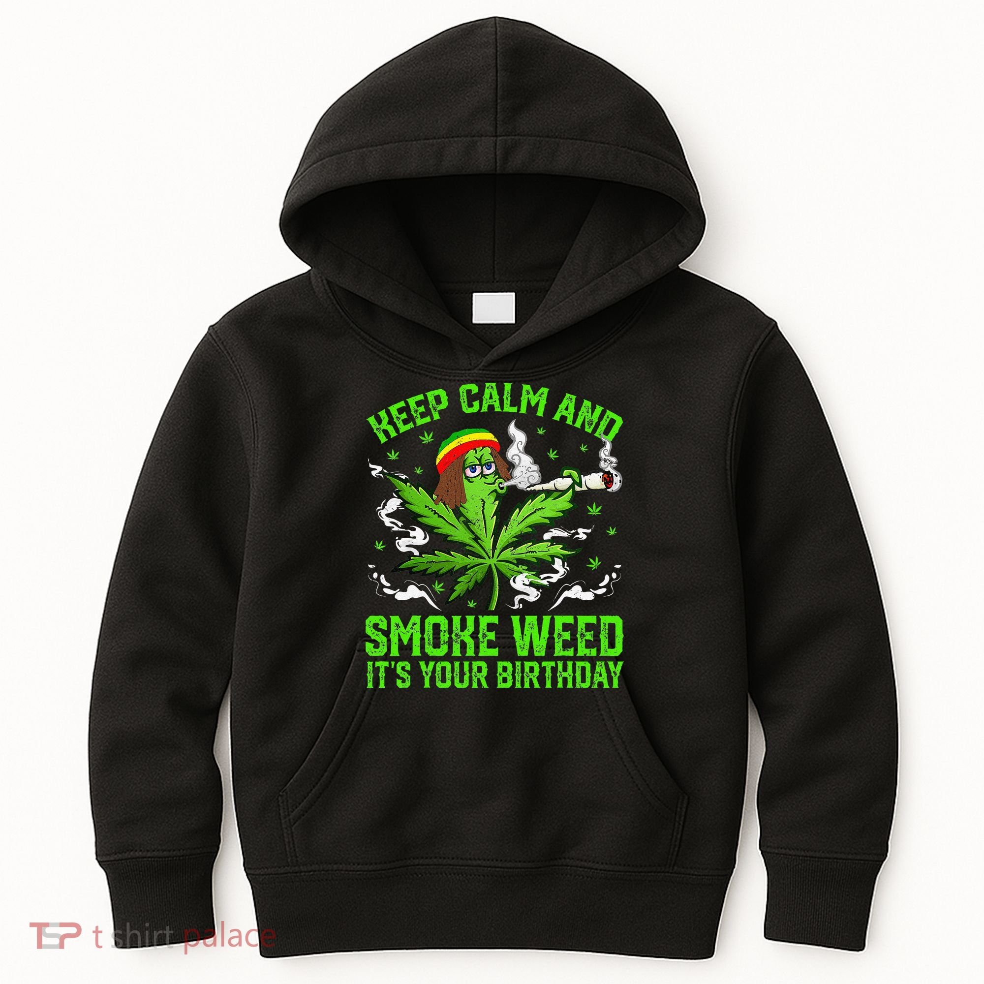 Marijuana Smoker Funny Weed Birthday Party Cannabis Stoner Kids Hoodie