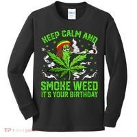 Marijuana Smoker Funny Weed Birthday Party Cannabis Stoner Kids Long Sleeve Shirt thumb 0