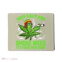 Marijuana Smoker Funny Weed Birthday Party Cannabis Stoner Mousepad thumb 0