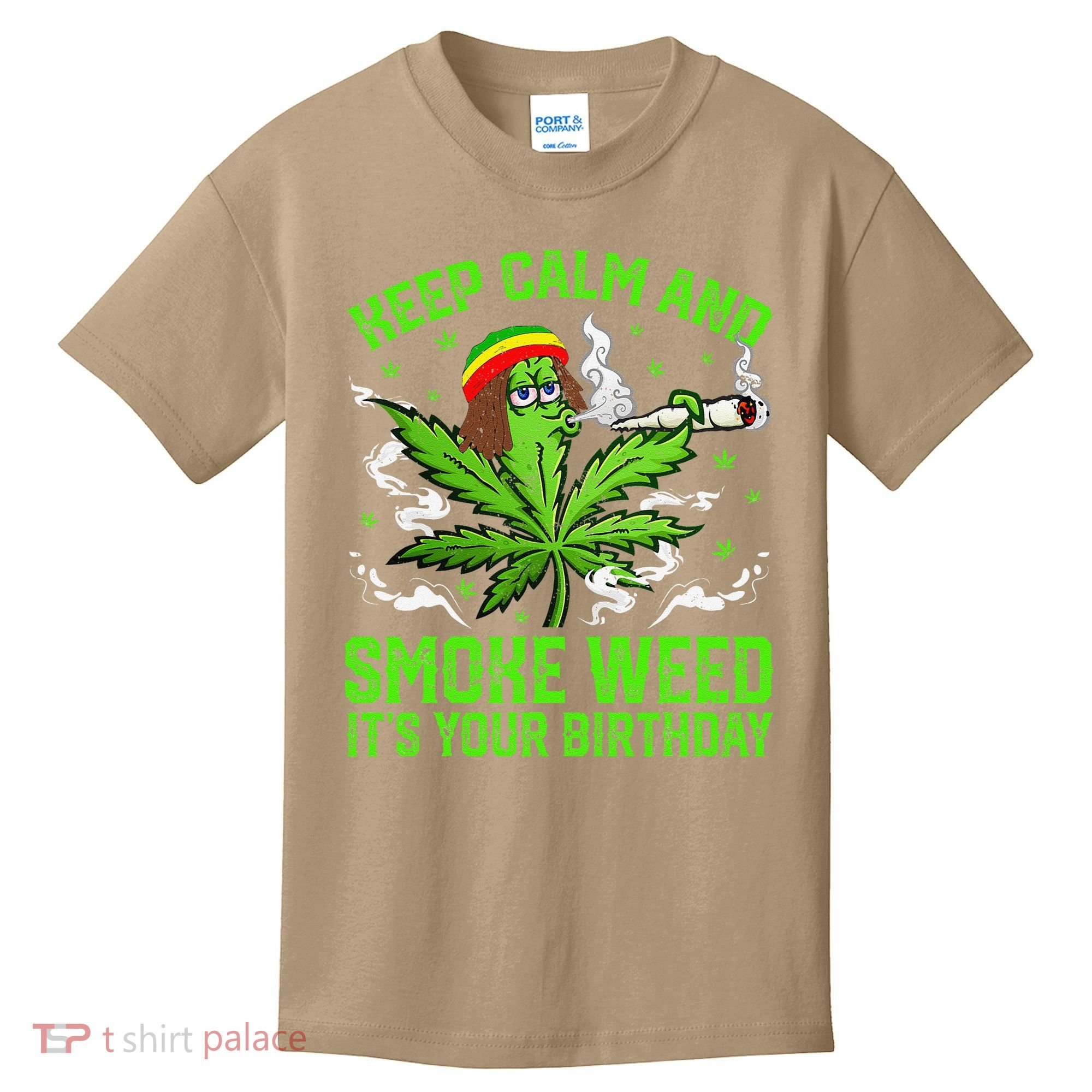 Marijuana Smoker Funny Weed Birthday Party Cannabis Stoner Kids T-Shirt