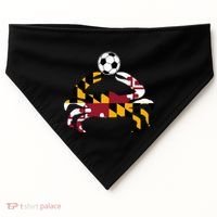 Maryland State Flag Blue Crab Pride With Soccer Ball USA-Made Doggie Bandana thumb 0