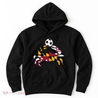 Maryland State Flag Blue Crab Pride With Soccer Ball Hoodie thumb 0