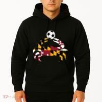Maryland State Flag Blue Crab Pride With Soccer Ball Hoodie thumb 2