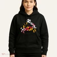 Maryland State Flag Blue Crab Pride With Soccer Ball Hoodie thumb 5