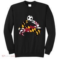 Maryland State Flag Blue Crab Pride With Soccer Ball Sweatshirt thumb 0