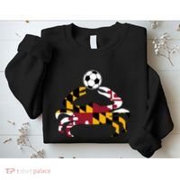 Maryland State Flag Blue Crab Pride With Soccer Ball Sweatshirt thumb 2