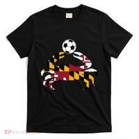 Maryland State Flag Blue Crab Pride With Soccer Ball T-Shirt thumb 0
