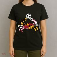 Maryland State Flag Blue Crab Pride With Soccer Ball T-Shirt thumb 4