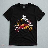 Maryland State Flag Blue Crab Pride With Soccer Ball T-Shirt thumb 5