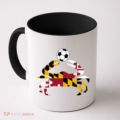 Maryland State Flag Blue Crab Pride With Soccer Ball Coffee Mug