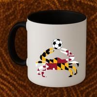 Maryland State Flag Blue Crab Pride With Soccer Ball Coffee Mug thumb 2