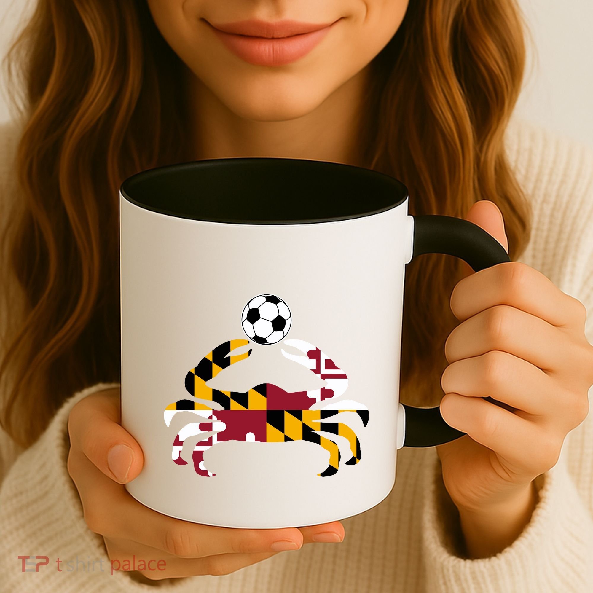 Maryland State Flag Blue Crab Pride With Soccer Ball Coffee Mug