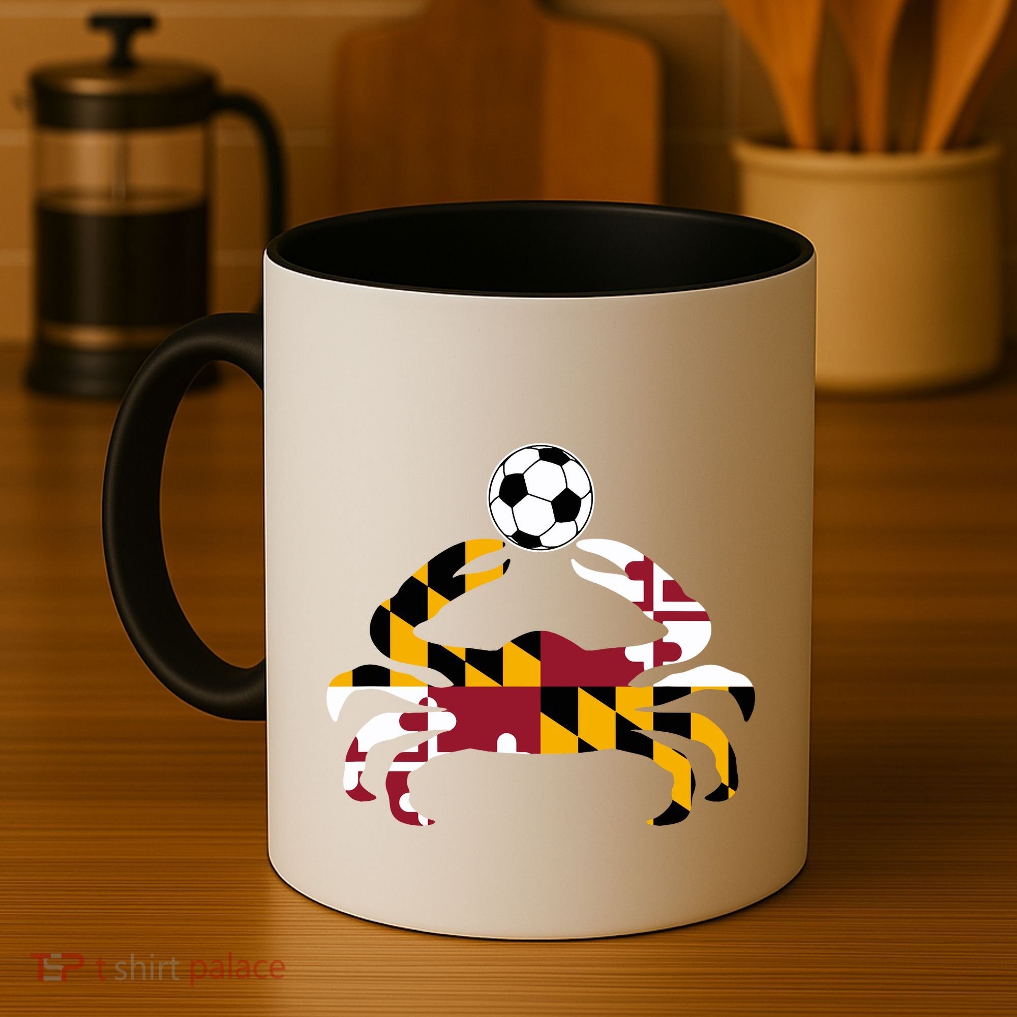 Maryland State Flag Blue Crab Pride With Soccer Ball Coffee Mug