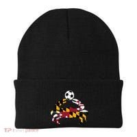 Maryland State Flag Blue Crab Pride With Soccer Ball Beanie thumb 0