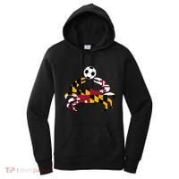 Maryland State Flag Blue Crab Pride With Soccer Ball Women's Hoodie thumb 0