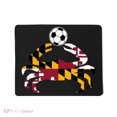 Maryland State Flag Blue Crab Pride With Soccer Ball Mousepad