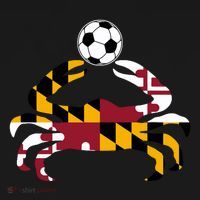 Maryland State Flag Blue Crab Pride With Soccer Ball Baby Bodysuit thumb 2