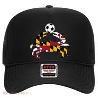 Maryland State Flag Blue Crab Pride With Soccer Ball Hat thumb 0