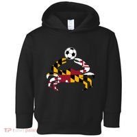 Maryland State Flag Blue Crab Pride With Soccer Ball Toddler Hoodie thumb 0