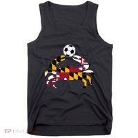 Maryland State Flag Blue Crab Pride With Soccer Ball Tank Top thumb 0