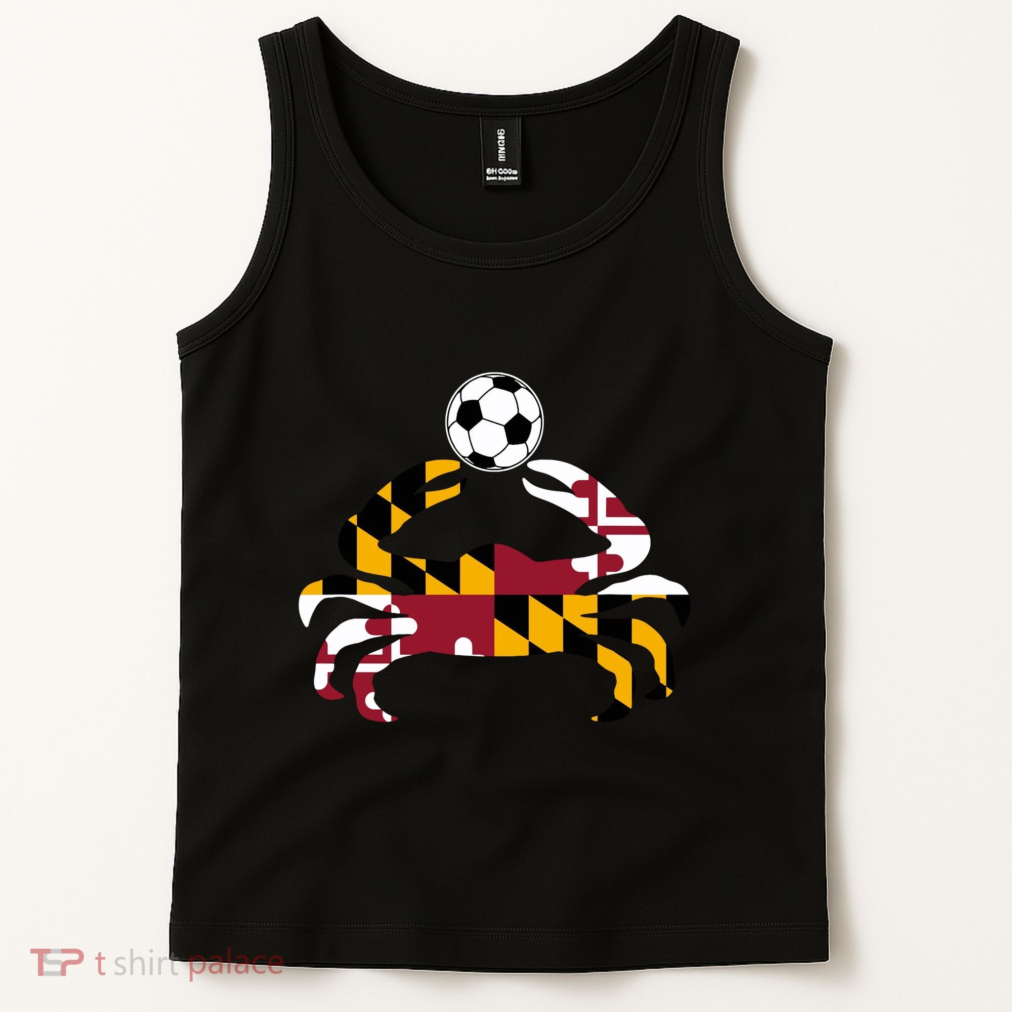 Maryland State Flag Blue Crab Pride With Soccer Ball Tank Top