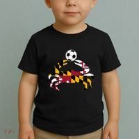 Maryland State Flag Blue Crab Pride With Soccer Ball Toddler T-Shirt thumb 2