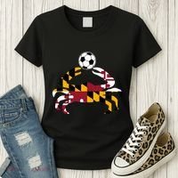 Maryland State Flag Blue Crab Pride With Soccer Ball Women's T-Shirt thumb 3