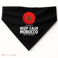 Morocco Soccer Football I Can't Keep Calm Morocco Is Playing USA-Made Doggie Bandana thumb 0
