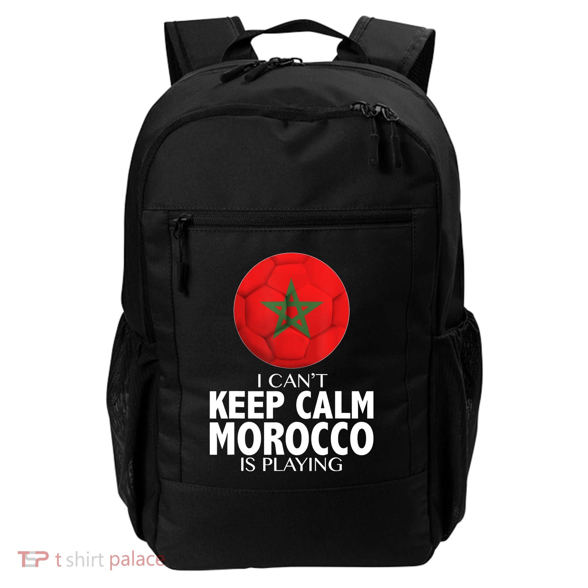 Morocco Soccer Football I Can't Keep Calm Morocco Is Playing Backpack