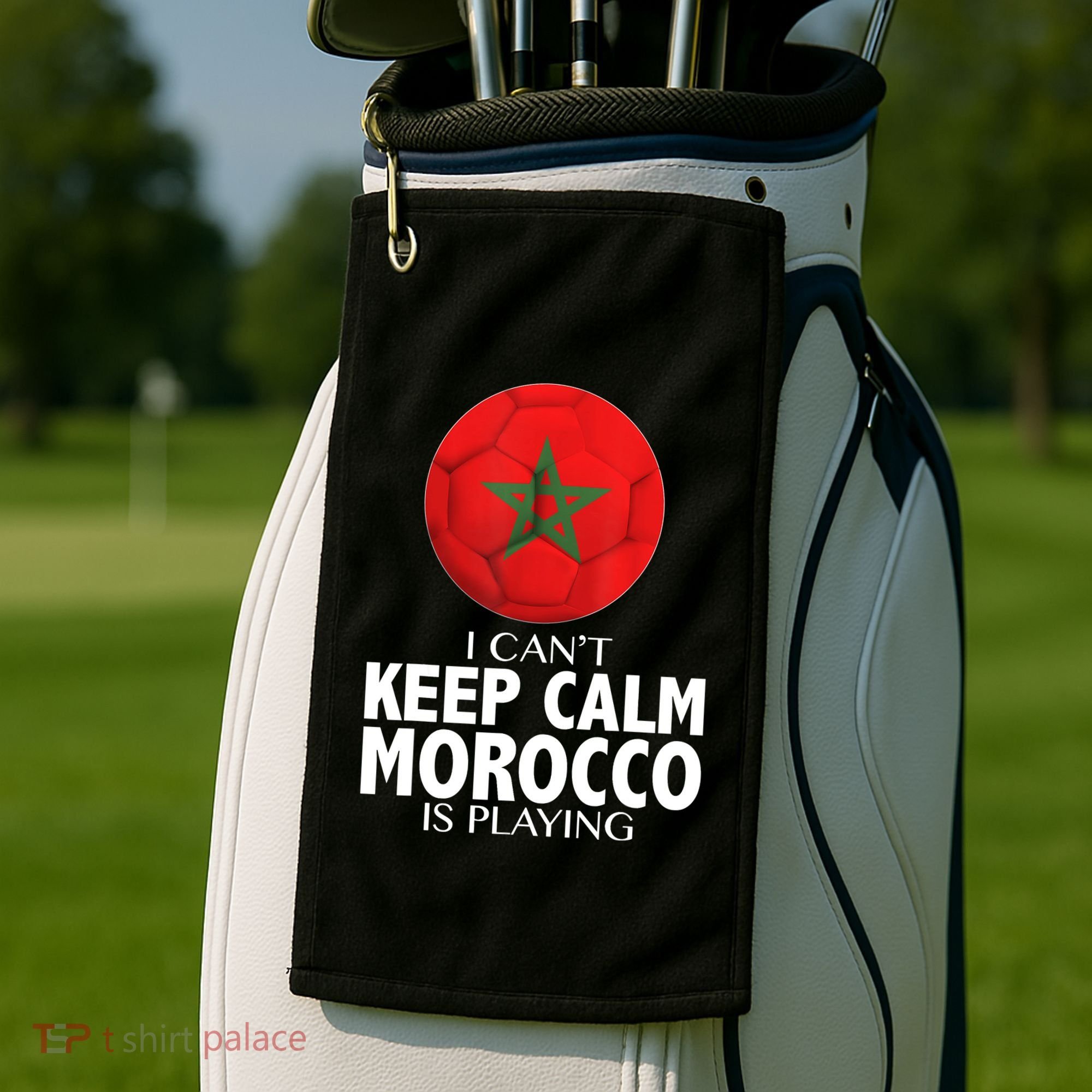 Morocco Soccer Football I Can't Keep Calm Morocco Is Playing Golf Towel