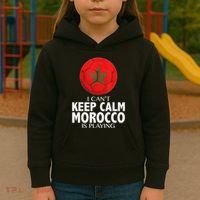 Morocco Soccer Football I Can't Keep Calm Morocco Is Playing Kids Hoodie thumb 3