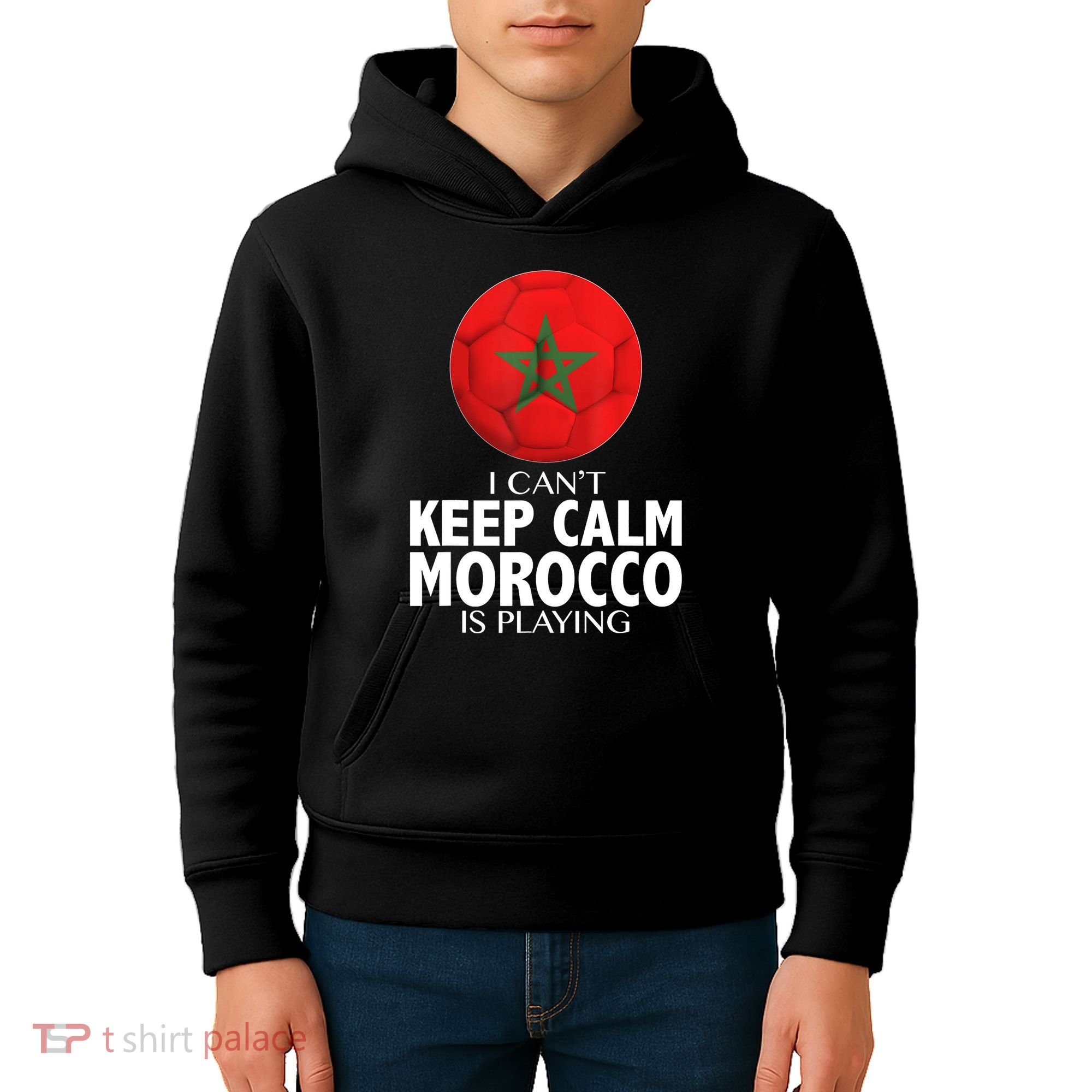 Morocco Soccer Football I Can't Keep Calm Morocco Is Playing Kids Hoodie