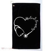 Medical Secretary Funny Gift Medical Administrative Assistant Outfit Gift Golf Towel thumb 0