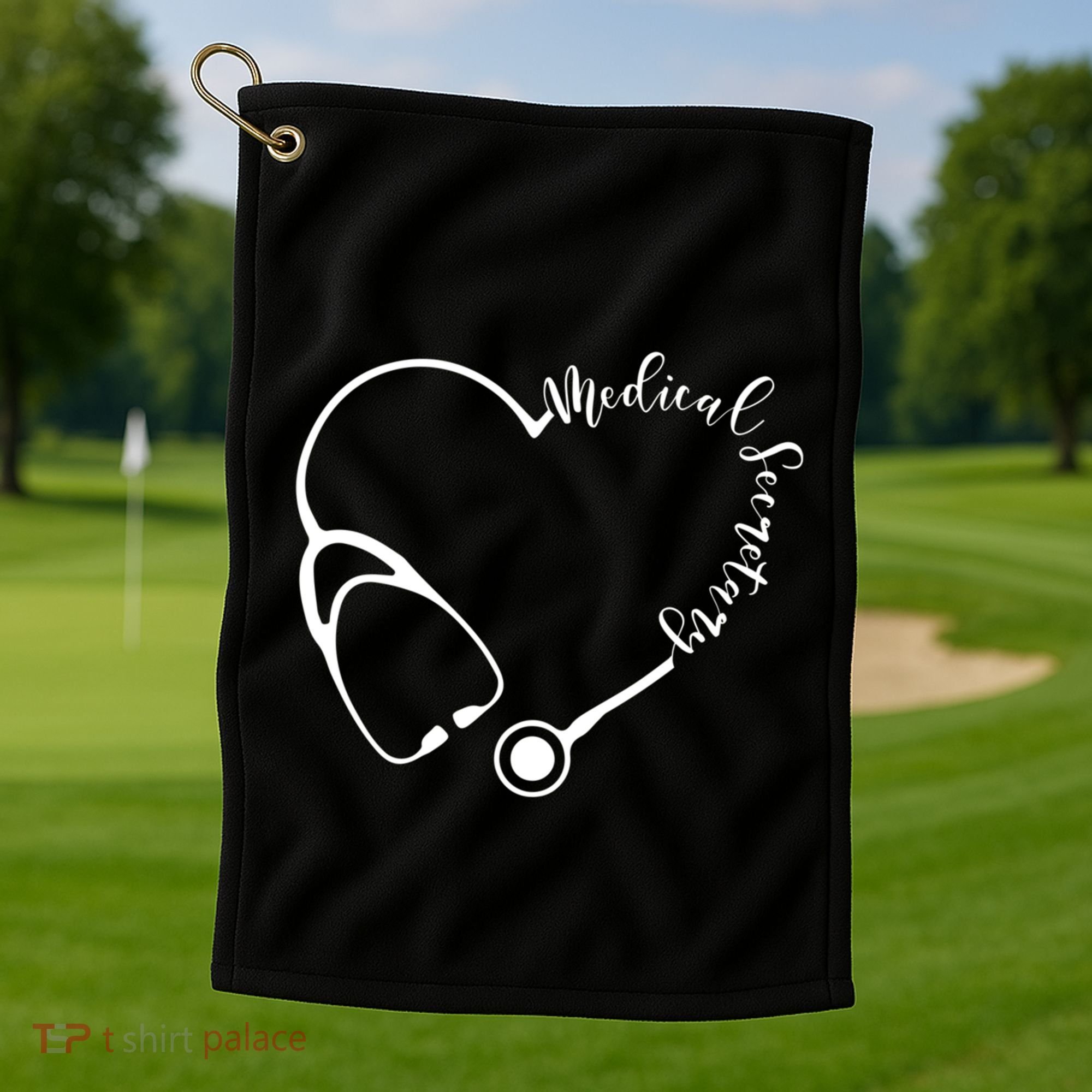 Medical Secretary Funny Gift Medical Administrative Assistant Outfit Gift Golf Towel