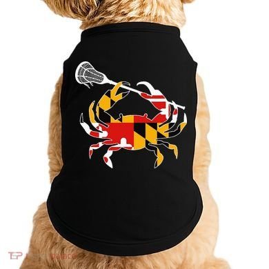 Maryland State Flag Crab Lacrosse Complete Stick Doggie Tank