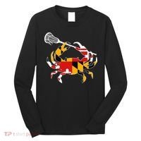 Maryland State Flag Crab Lacrosse Complete Stick Long Sleeve Shirt thumb 0