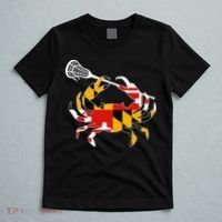 Maryland State Flag Crab Lacrosse Complete Stick T-Shirt thumb 5