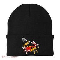 Maryland State Flag Crab Lacrosse Complete Stick Beanie thumb 0